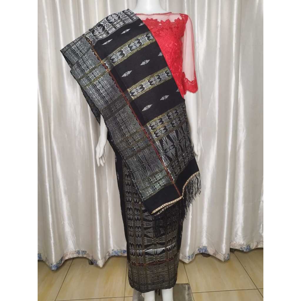 SETELAN UIS NIPES WARNA DASAR HITAM FULL SUTRA