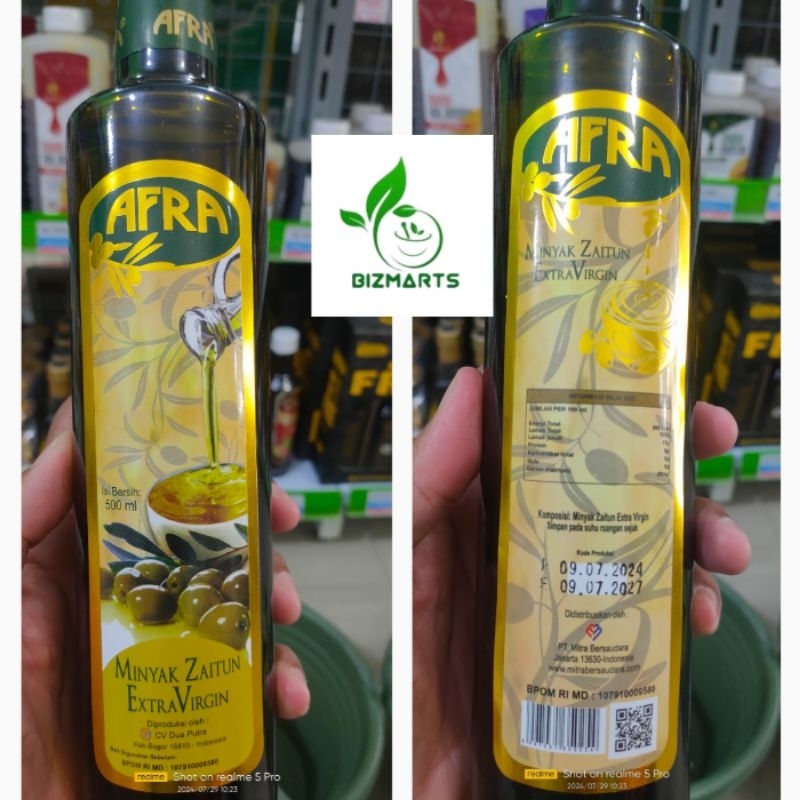 

KTr190 Minyak Zaitun AFRA 500 ml Asli Extra Virgin Zaitun
