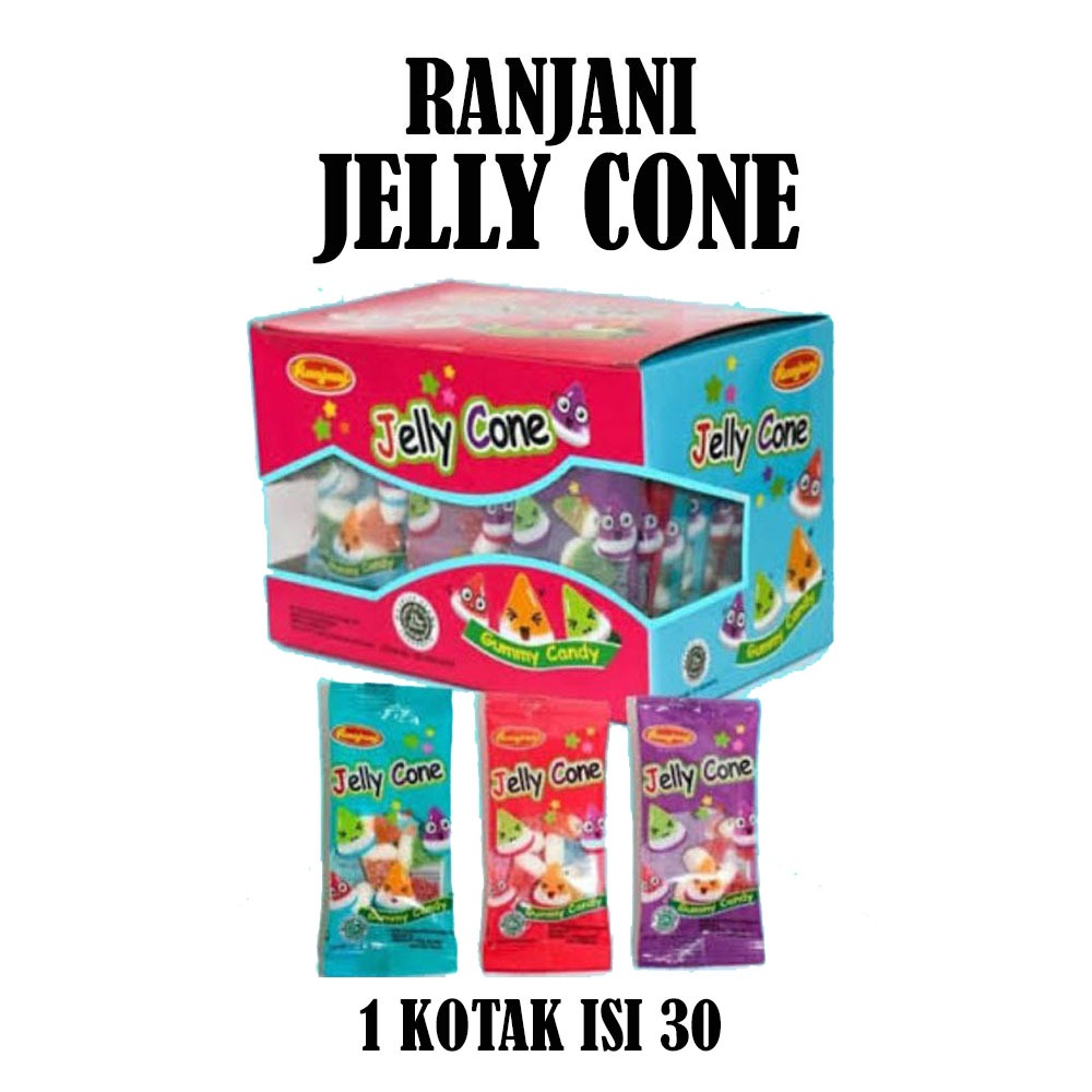 

RANJANI JELLY CONE GUMMY CANDY KOTAK ISI 30