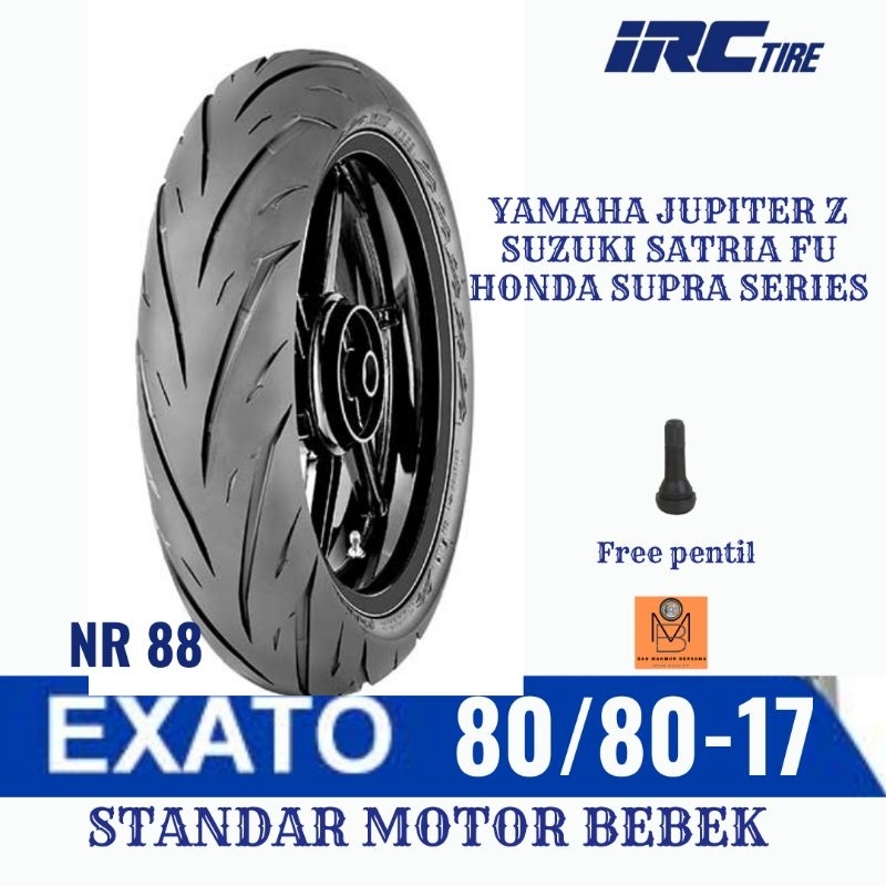 Ban Motor BEBEK IRC EXATO 80/80 Ring17 Tubeless