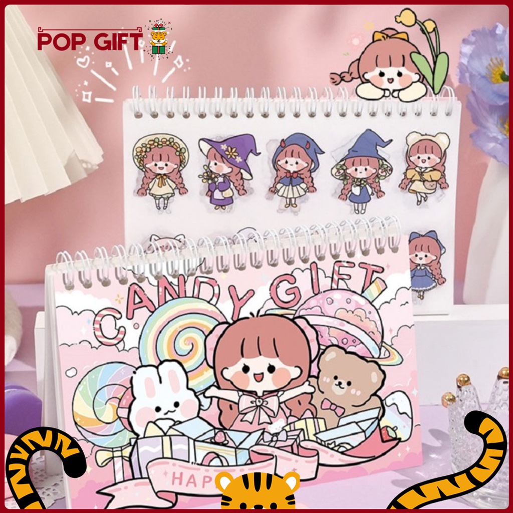 

PG Buku Stiker isi 50 Lembar Stiker Aesthetic Motif Karakter Farm Girl Aksesoris Stiker DIY Mainan