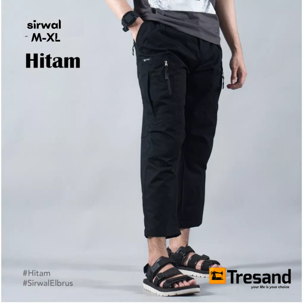 CELANA SIRWAL CARGO PRIA JUMBO | CELANA PANJANG CARGO 3/4 PRIA MUSLIM