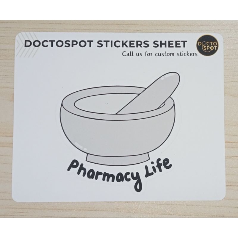 

Doctospot Stickers Sheet Lumpang Aku Pharmacy Life Farmasi