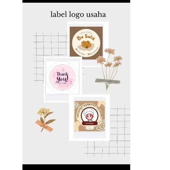 

stiker nama label custom waterproof