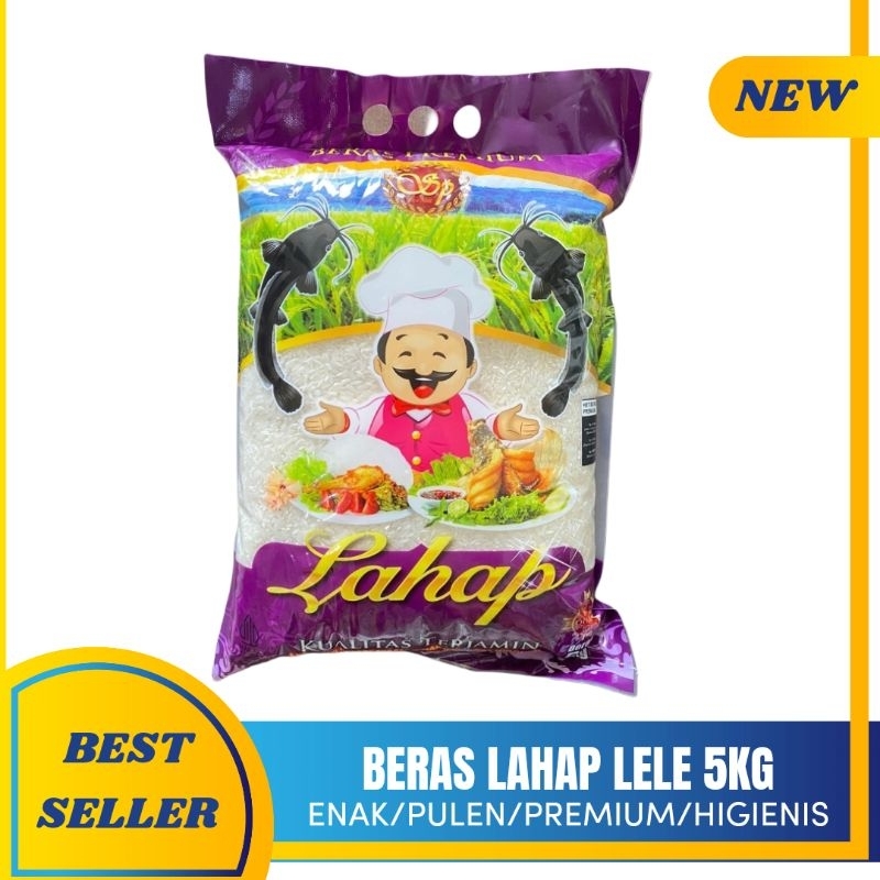 

BERAS PREMIUM LAHAP LELE KEMASAN 5KG PUTIH/HIGIENIS/ORIGINAL/ENAK/PULEN/PUNEL/PUTIH/WANGI