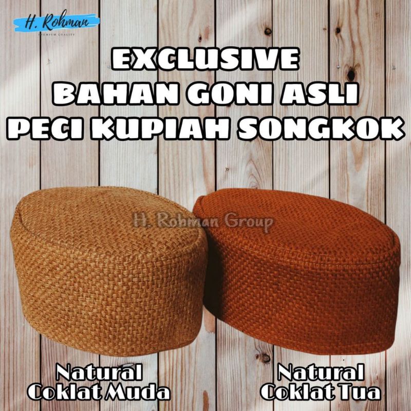 Peci Kupiah Kopeah Songkok Goni Klasik Peci Karung Goni Peci Ghoni Klasik Bahan Goni Berkualitas Gra
