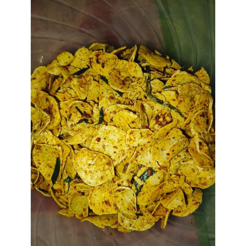 

Keripik basreng bumbu pedas daun jerukk 250gram