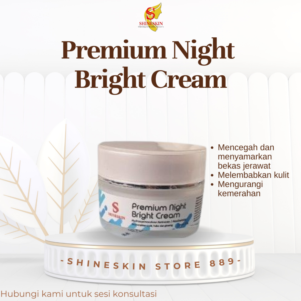 Shineskin Anti-aging Night Cream L1 L2 L3 / Cream Malam Whitening / Cream Pencerah / Cream Glowing/