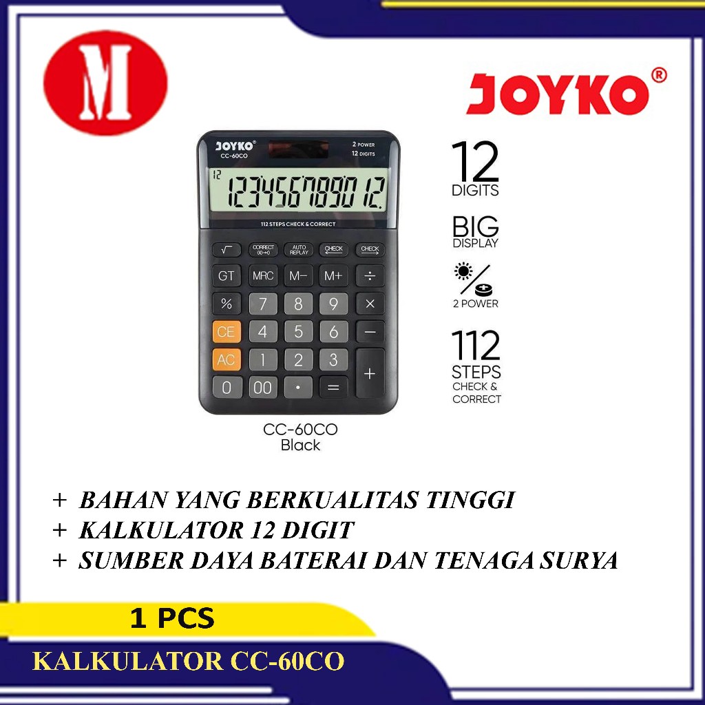 

Joyko Kalkulator CC-60CO 12 Digit