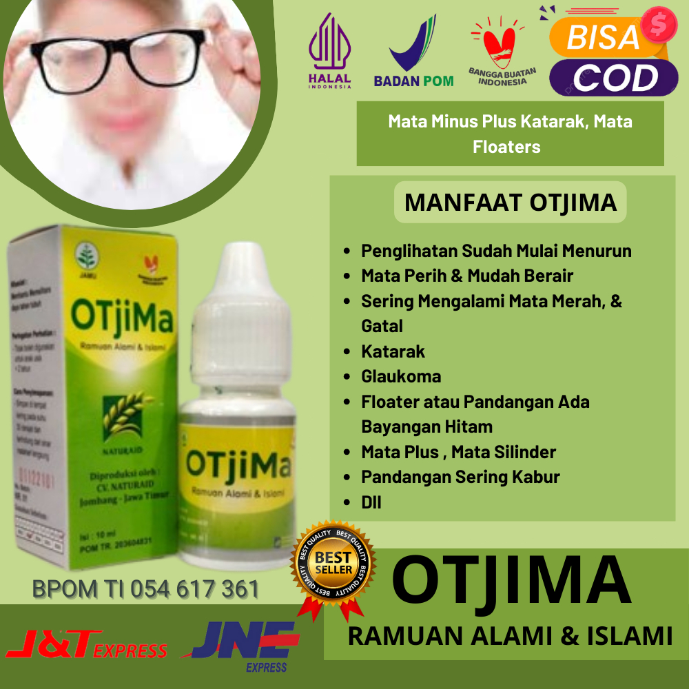 [HALAL] Obat Tetes Mata OTJIMA | Obat Cairan Tetes Mata Minus Plus Katarak, Mata Floaters