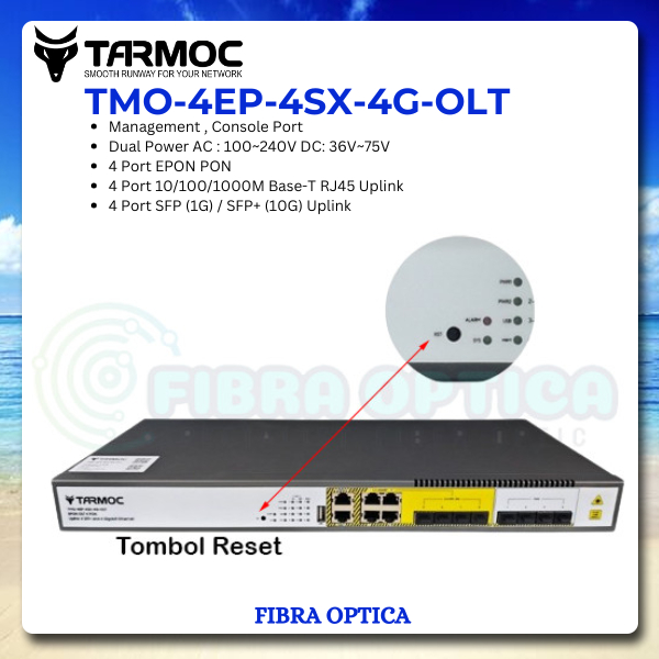 Tarmoc TMO-4EP-4SX-4G-OLT | OLT EPON 4 PON { Bukan OLT HSGQ E04R 4  EPON PON  }