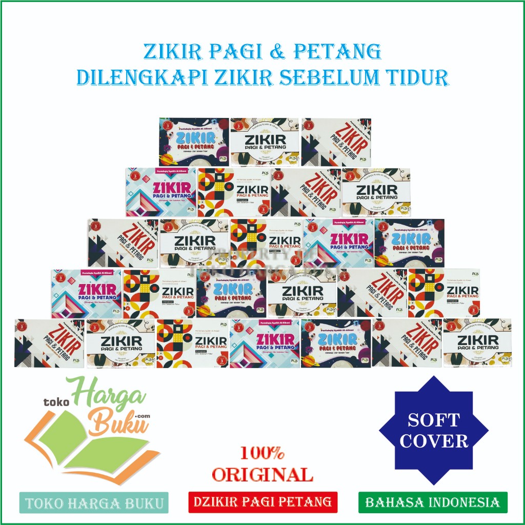 Paket 10 Buku Zikir Pagi dan Petang Dilengkapi Zikir Sebelum Tidur Mudah dan Nyaman dibaca 1 Halaman 3 Baris Souvenir Merchandise Hadiah Kado Pernikahan Buku Dzikir Al-Ma'tsurat Al