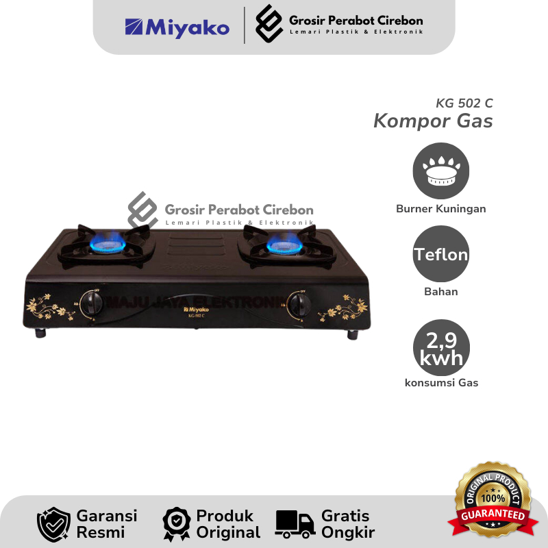 MIYAKO KOMPOR 2 TUNGKU KG-502C / KG 502 C KOMPOR GAS 2 TUNGKU MIYAKO
