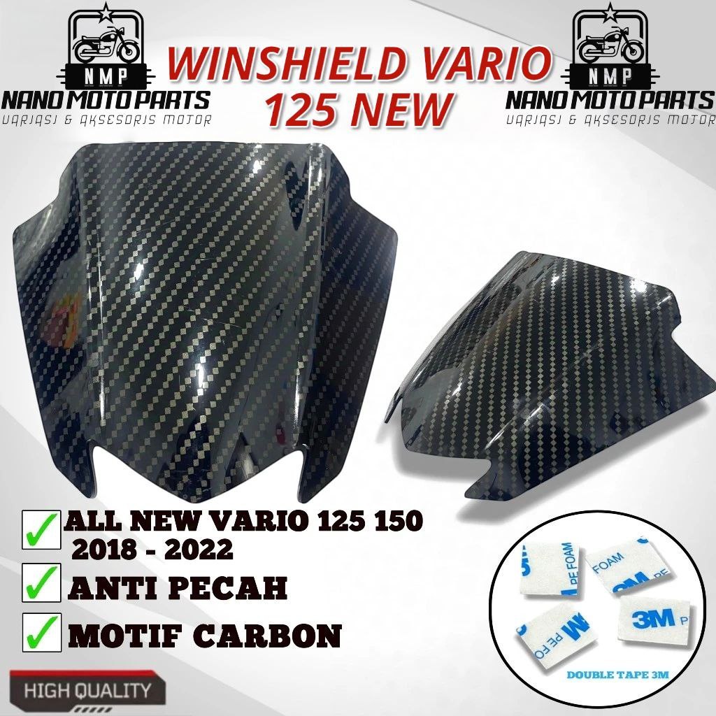 VISOR VARIO 125 NEW 2023 FULL CARBON VISOR VARIO NEW 125 WINDSHIELD NEW VARIO