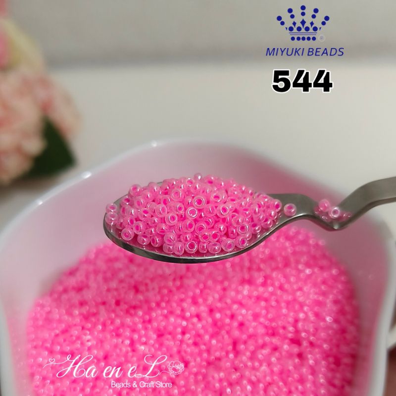 Payet Miyuki pasir seedbead (RR) ukuran 12/O(sp) & 11/O kode 544 (10gr) pink