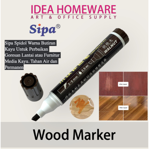 

Spidol Permanen Warna Kayu Walnut SIPA SW668 Wood Flooring Furniture Scratch Repair Pen Harga Satuan