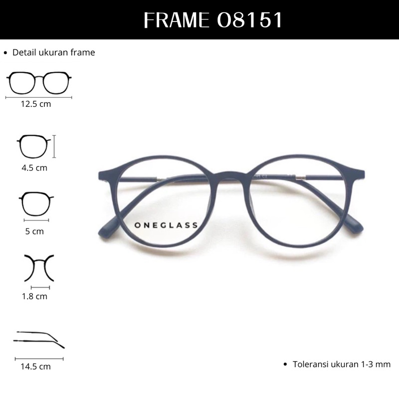 𝗢𝗻𝗲𝗴𝗹𝗮𝘀𝘀- Frame Kacamata O8151 Unisex