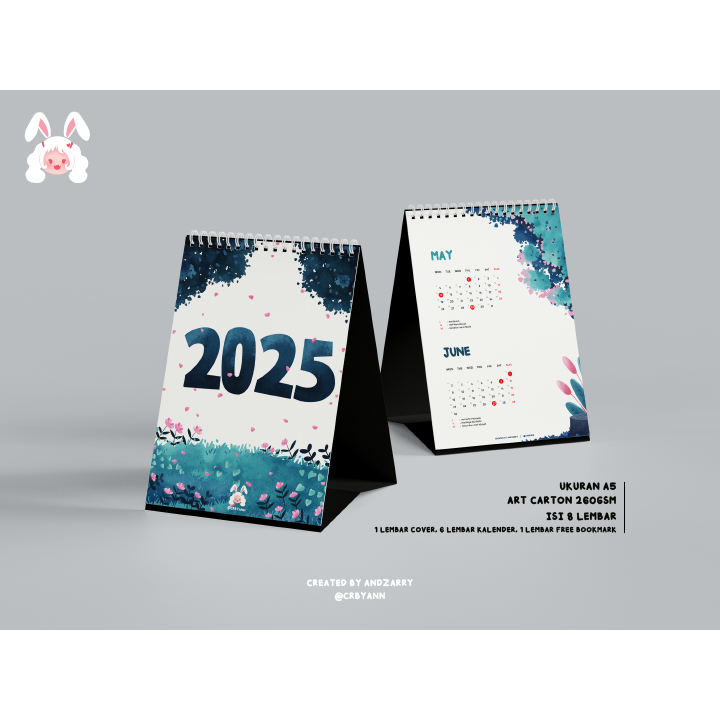 

Kalender Meja 2025 - A5 | Kalender Aesthetic