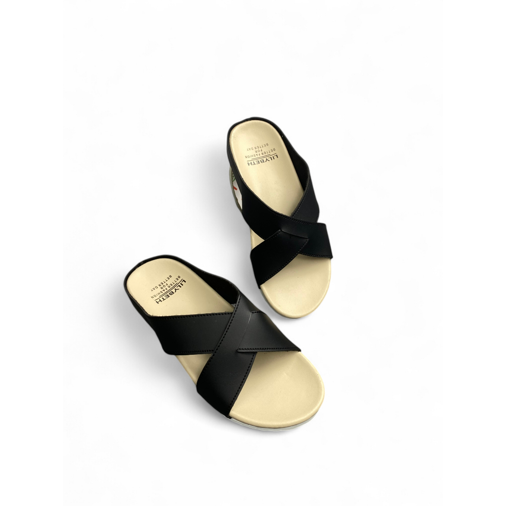 Sandal Flat Flatform Wanita Sandal Ban dua Silang cewek Sandal Selop Wanita Kekinian Korean Style Sa