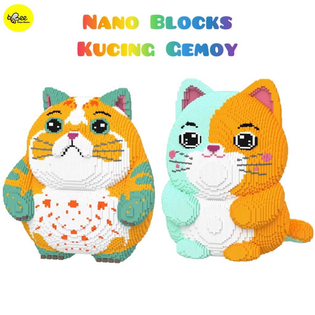 BTS Nano Blocks JUMBO Cute Cat, Building Blocks, Blok Konstruksi DIY, Blok Bangunan Kucing Gemoy