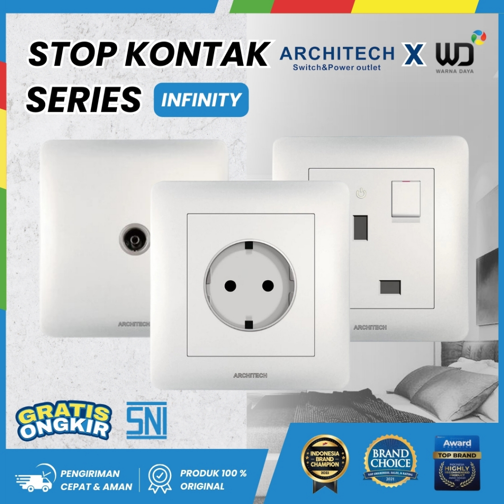 ARCHITECH INFINITY A63 STOP KONTAK - WHITE