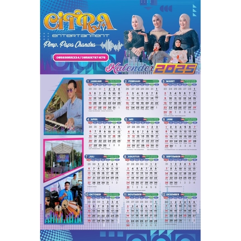 

Cetak Kalender 2025 Ukuran A3+ Mata Ayam Desain Custom