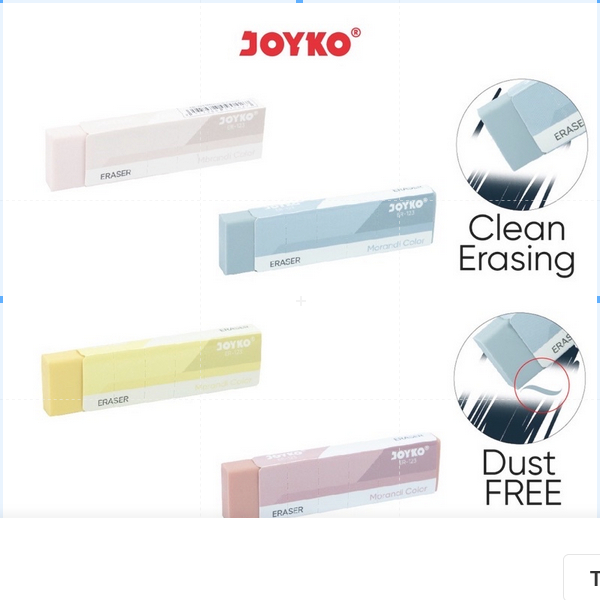 

(1 PACK ) Penghapus Eraser Joyko ER-123 Morandi Color 1 PACK ISI 30 BIJI