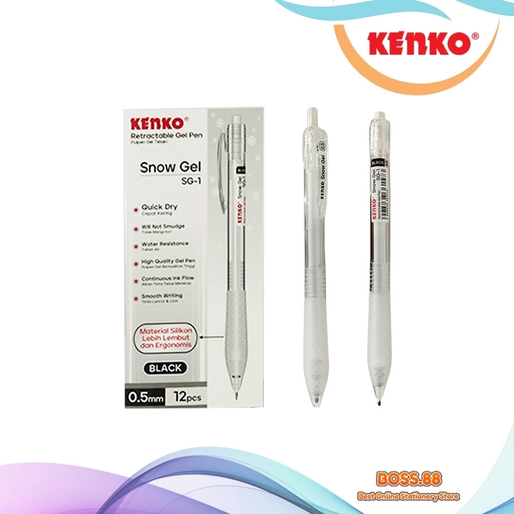 

GEL PEN / PULPEN GEL KENKO SNOW GEL SG-1 (12 PCS)