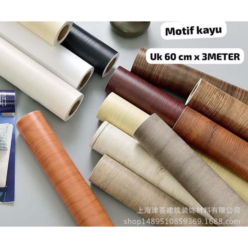 (kitty) Wallpaper Tembok Warna Kayu Wallpaper Kamar Tidur Wallpaper Ruang Tamu