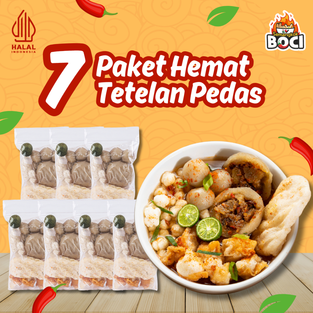 

7 Baso aci isi Tetelan Mercon Semangkok Boci