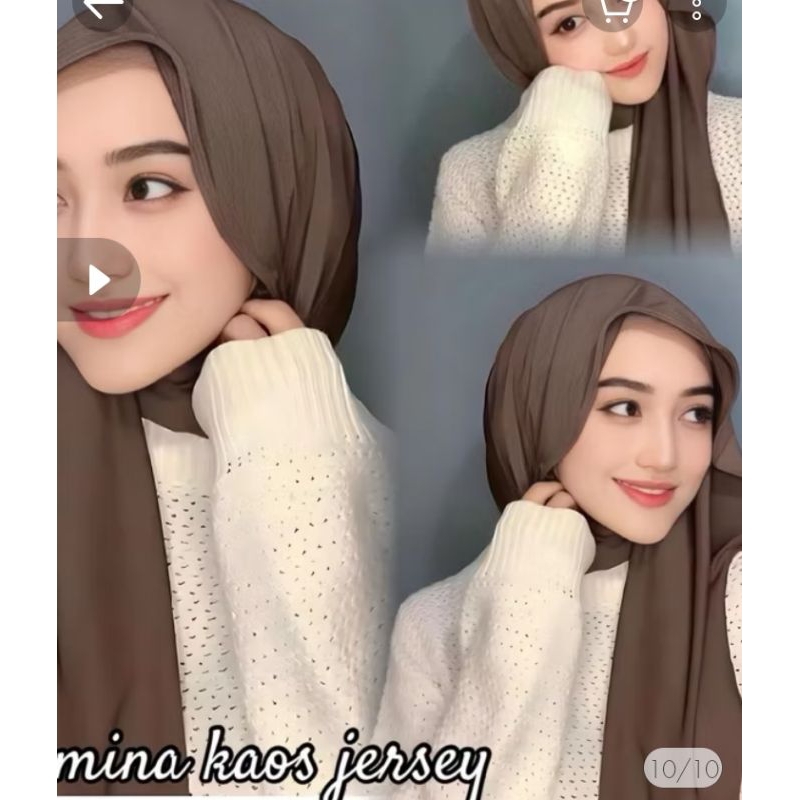 jilbab pasmina kaos  jersi polos panjang