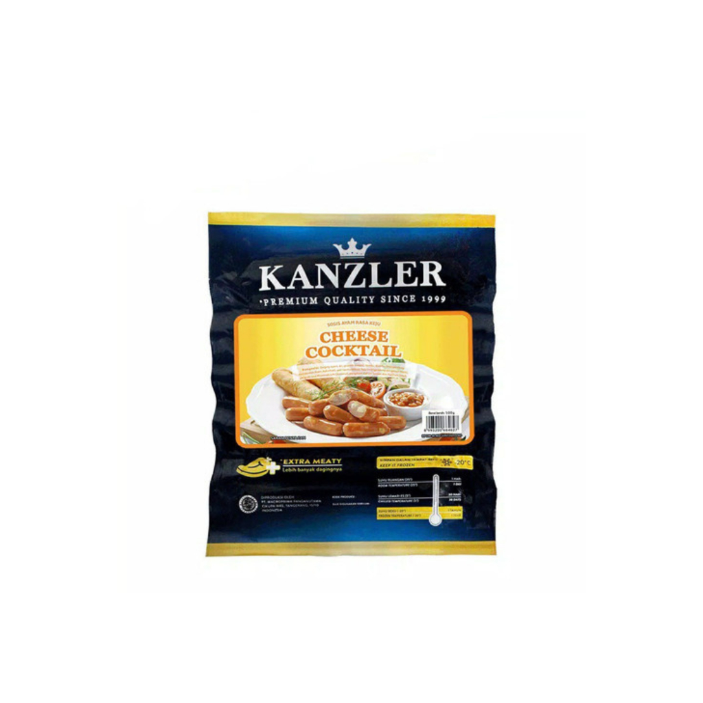 

KANZLER CHEESE COCKTAIL 500GRAM/ MURAH /100% HALAL / FROZEN FOOD /SOSIS / NAGET /DUMPLING SIAP SAJI