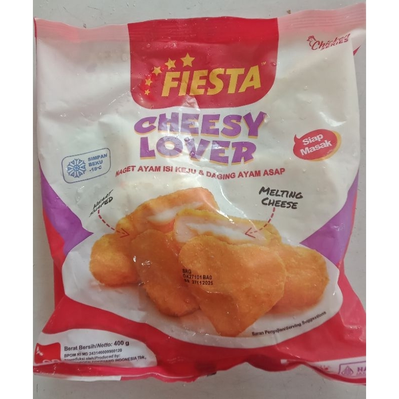 

Fiesta cheesy lover 400gr /naget ayam isi keju