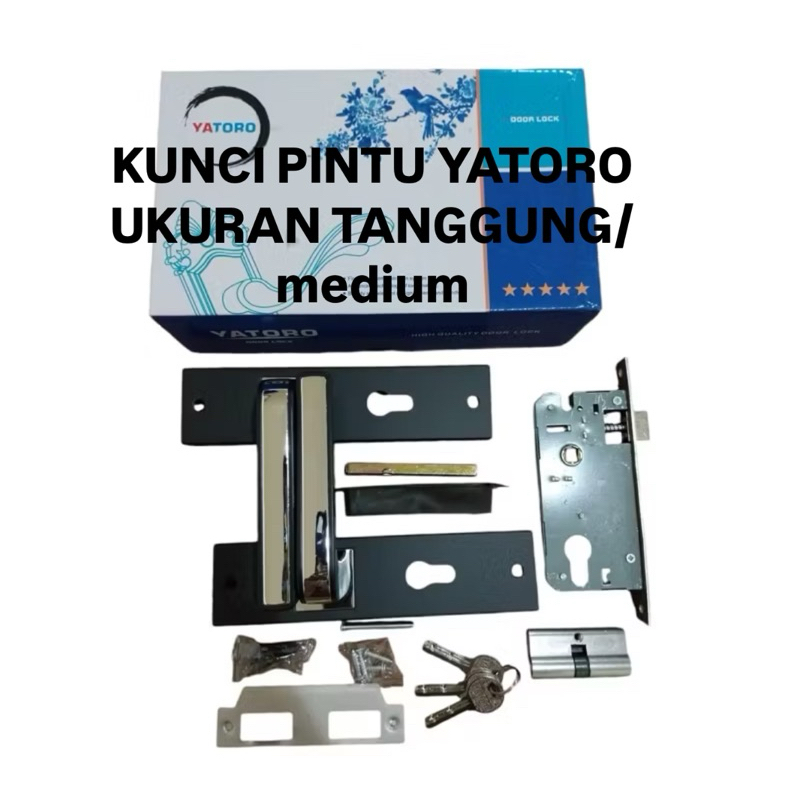 KUNCI PINTU YATORO / KUNCI PINTU TANGGUNG / KUNCI PINTU SEDANG / KUNCI PINTU 20CM / SET KUNCI PINTU 