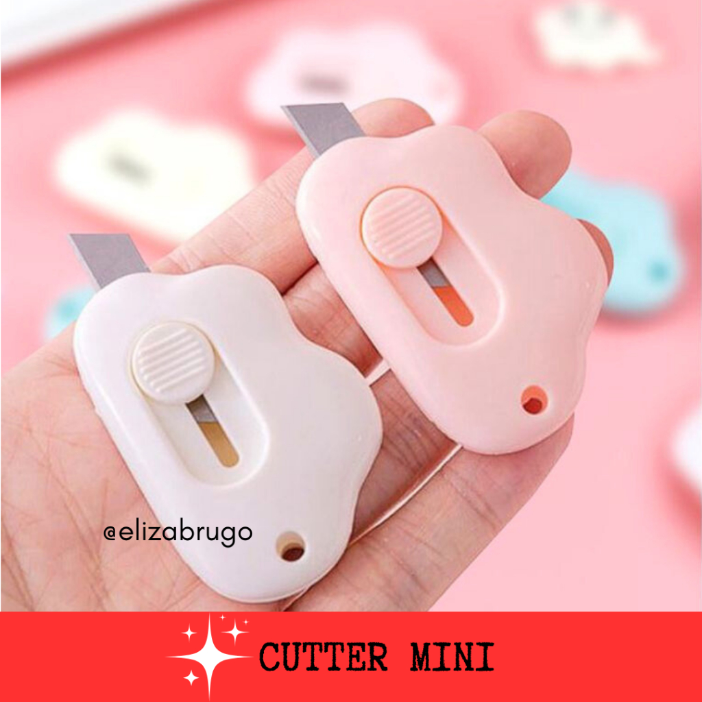 

Cutter Mini Bentuk Awan Lucu Pisau Kecil Pemotong Kertas Unboxing Paket Kecil