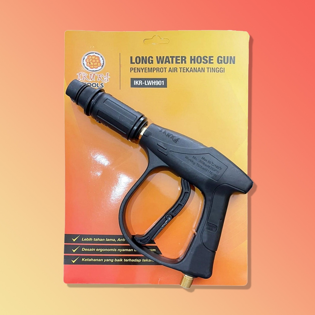 Gun Steam Jet Cleaner IKURA LWH901 Long Water Hose High Pressure Nosel