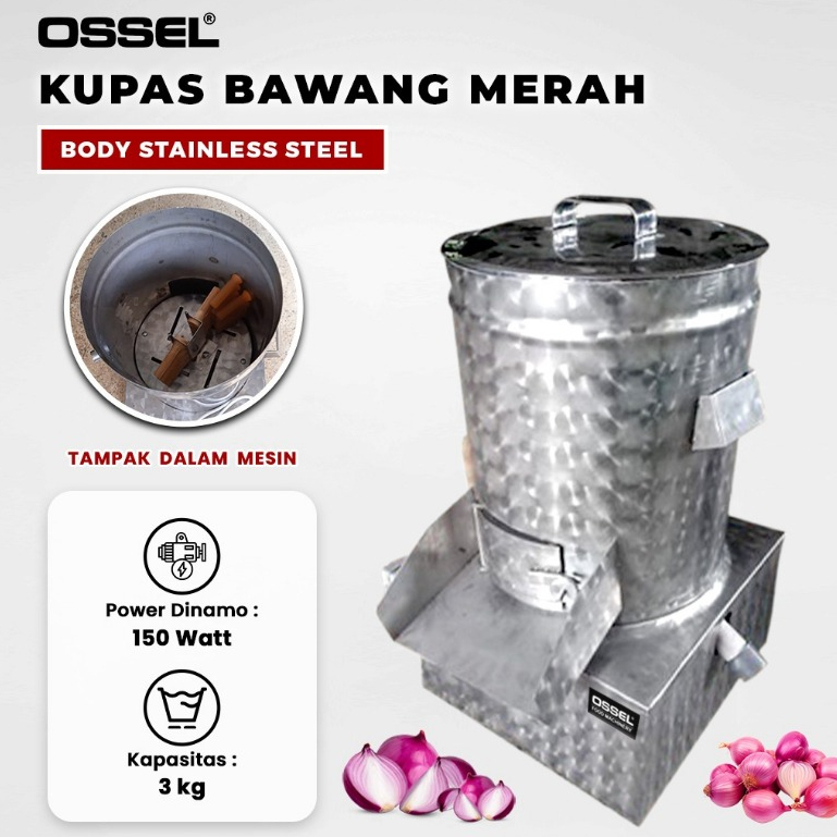 OSSEL Mesin Kupas Bawang Merah Pengupas Bawang Merah 3KG OSSEL