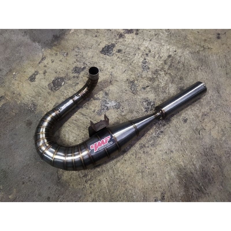 Knalpot vespa buang kiri YMF performance