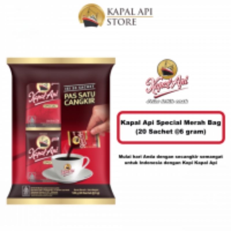 

Kapal Api Special Merah Bag ( 20 Sachet 6gr )