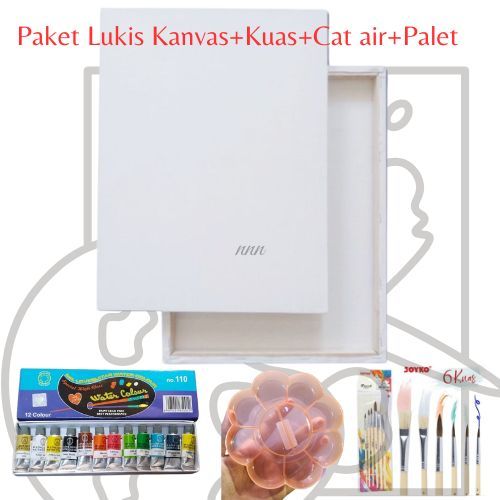 

Paket Melukis (Painting Kit) Lengkap - Kanvas+Cat Air+Kuas+Palet