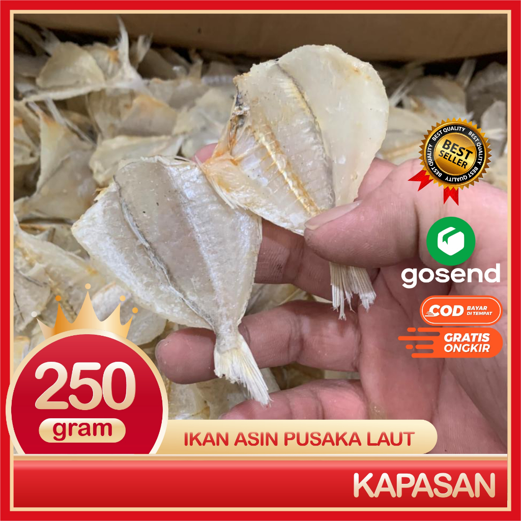 

Kapasan Ikan Asin Kapasan Tulang Super Bersih Dan Segar 250 Gram