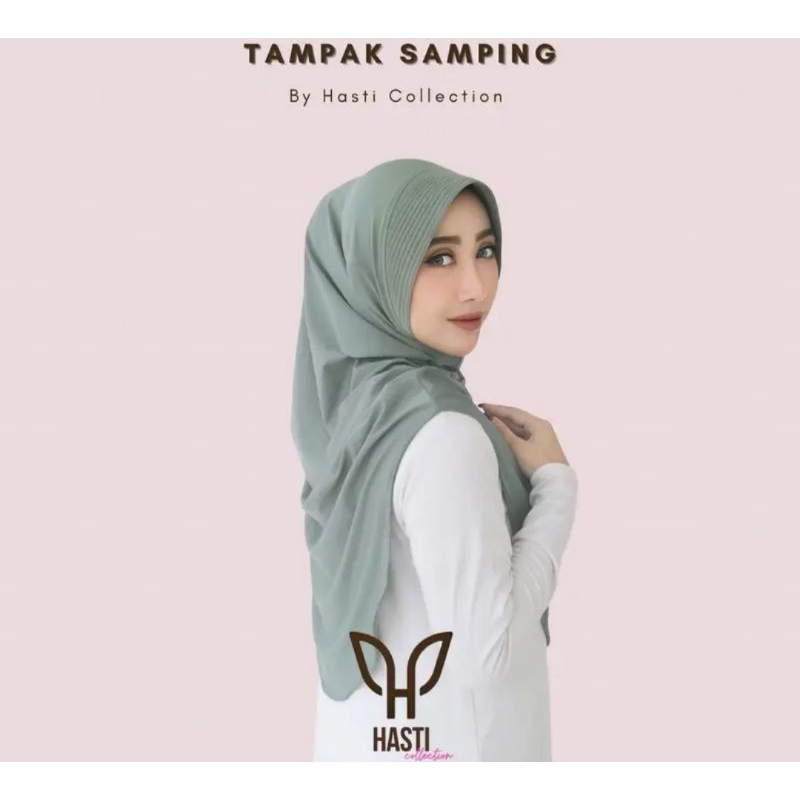 (balikpapan) Hijab Instan Pad by Hasti Collection | Jilbab Instant Ped Jersey | Hijab Panjang menutu