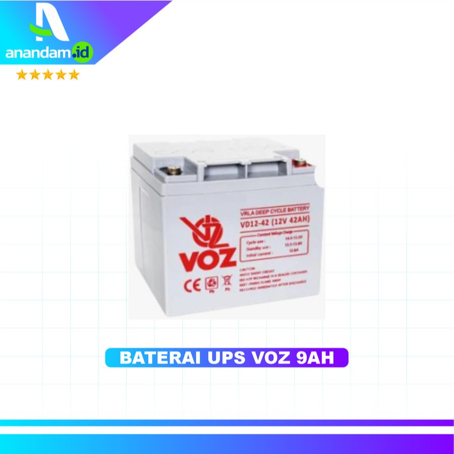 Aki UPS VOZ 12V 5AH Deep Cycle Baterai UPS Aki Kering Batere Battery