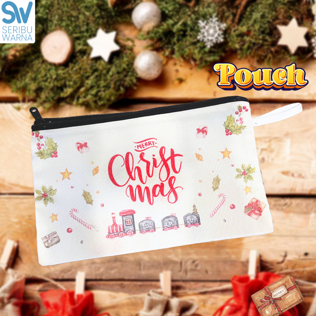 

Pouch Christmas Seribu Warna X Jojo.doodling / Pouch Natal / Pouch Canvas
