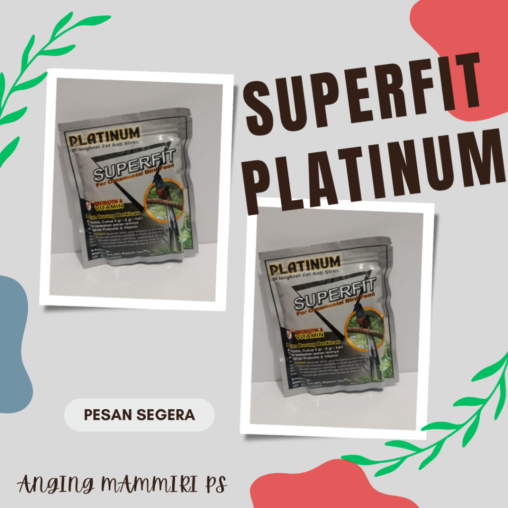 SUPERFIT PLATINUM (Pakan Pur Voer Burung Murai Anis Cendet)