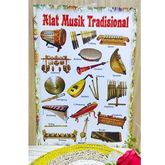 

Poster Edukasi Alat Musik Tradisional Indonesia ARShoop Samarinda