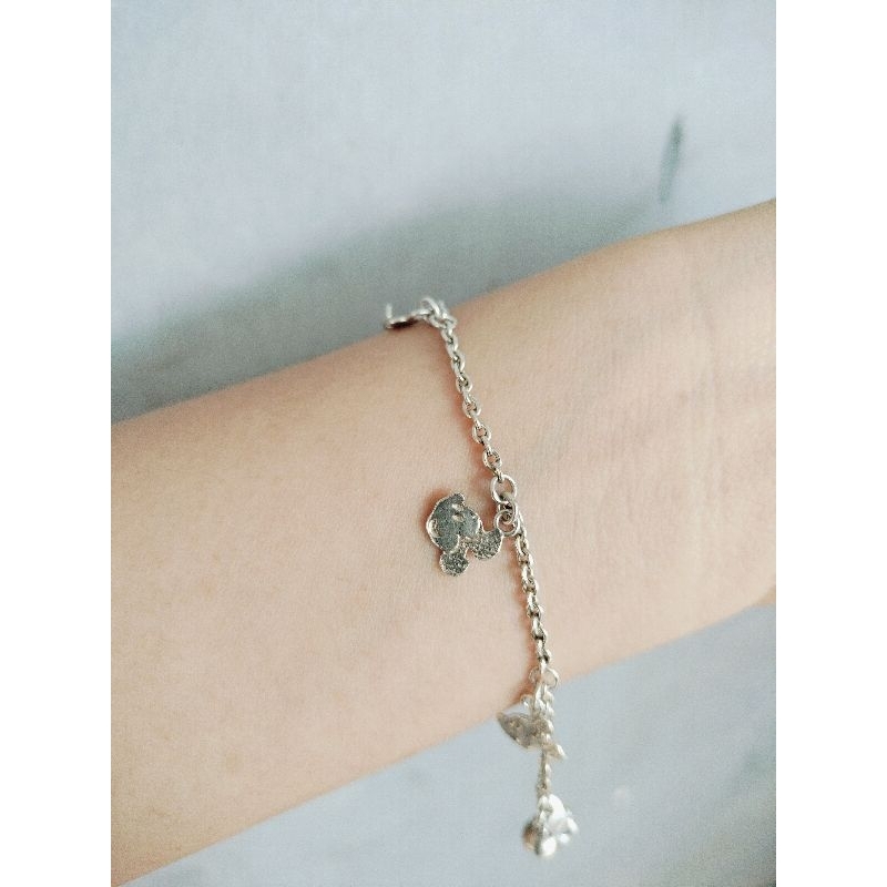 gelang mickey mouse white gold