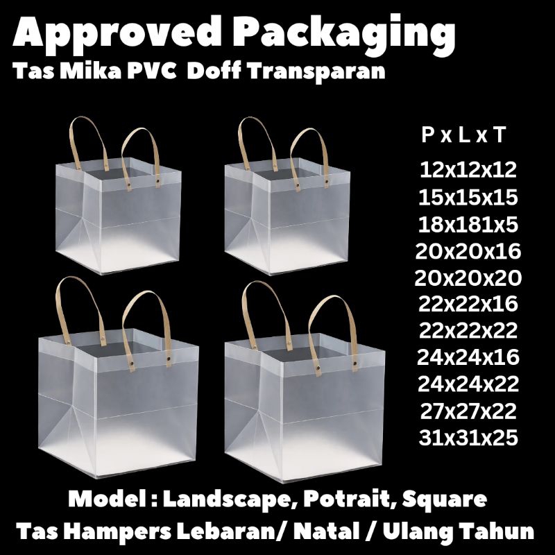 

Goodie Bag Uk 22x22x22 Hampers Doff Transparan Premium (Minimum 3 Pieces)