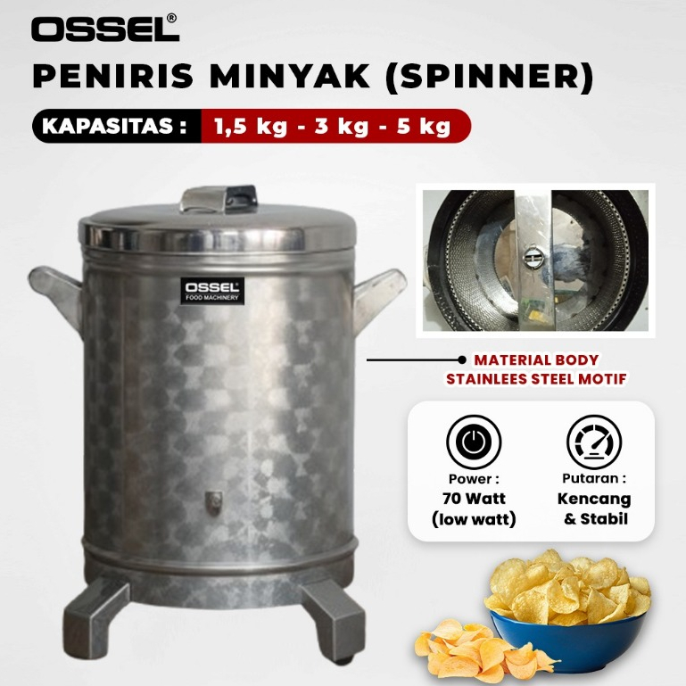 OSSEL Mesin Peniris Minyak Spinner 1.5 Kg - OSSEL