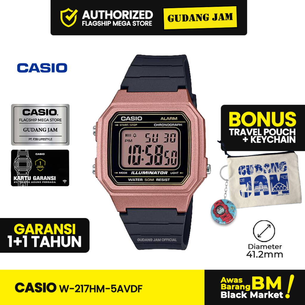 Jam Tangan Casio W-217HM-5AVDF W-217HM W-217 W217HM W 217HM